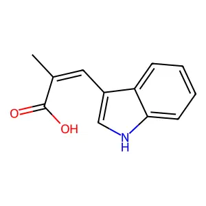 3-(1H-indol-3-yl)-2-methylacrylic acid structure