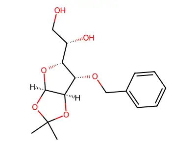 3-O-Benzyl-1,2-O-(1-methylethylidene)-beta-L-idofuranose structure