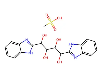 1,4-di(1H-benzimidazol-2-yl)-1,2,3,4-butanetetrol methanesulfonate structure