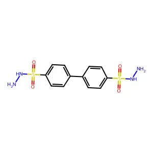 (1,1'-Biphenyl)-4,4'-disulfonic acid, 4,4'-dihydrazide structure