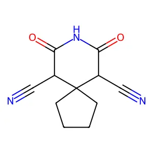 7,9-Dioxo-8-azaspiro(4.5)decane-6,10-dicarbonitrile structure