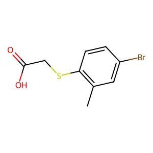 2-((4-Bromo-2-methylphenyl)sulfanyl)acetic acid structure