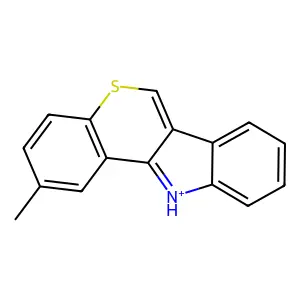 11H-[1]Benzothiopyrano[4,3-b]indol-5-ium, 2-methyl-, perchlorate structure