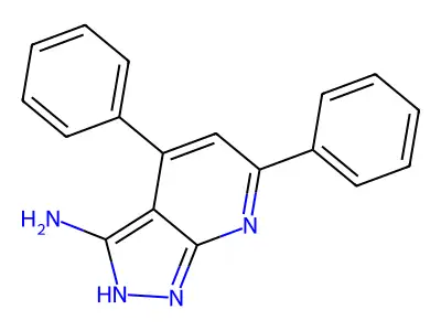 4,6-diphenyl-1H-pyrazolo[3,4-b]pyridin-3-amine structure