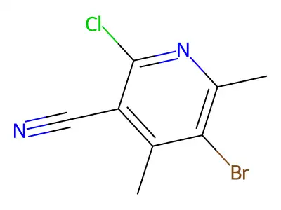 5-Bromo-2-chloro-4,6-dimethylnicotinonitrile structure