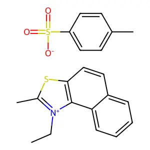 Naphtho[1,2-d]thiazolium, 1-ethyl-2-methyl-, 4-methylbenzenesulfonate (1:1) structure