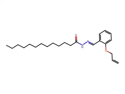 N-[(2-prop-2-enoxyphenyl)methylideneamino]tridecanamide structure