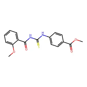 Methyl 4-[(2-methoxybenzoyl)carbamothioylamino]benzoate structure
