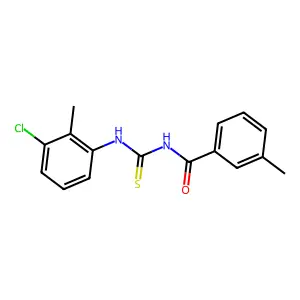 N-(3-chloro-2-methylphenyl)-N'-(3-methylbenzoyl)thiourea structure