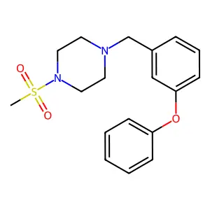 1-(Methylsulfonyl)-4-(3-phenoxybenzyl)piperazine structure