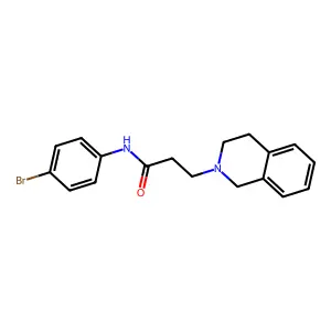 N-(4-bromophenyl)-3-(3,4-dihydroisoquinolin-2(1H)-yl)propanamide structure