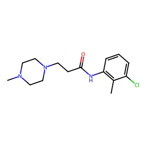N-(3-chloro-2-methylphenyl)-3-(4-methylpiperazin-1-yl)propanamide structure