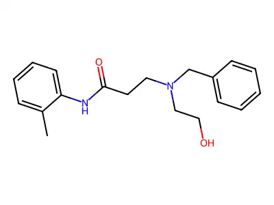 3-[benzyl(2-hydroxyethyl)amino]-N-(2-methylphenyl)propanamide structure