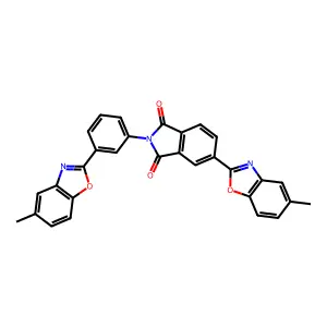 5-(5-methyl-1,3-benzoxazol-2-yl)-2-[3-(5-methyl-1,3-benzoxazol-2-yl)phenyl]isoindole-1,3-dione structure