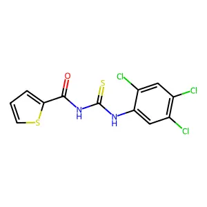 N-[(2,4,5-trichlorophenyl)carbamothioyl]thiophene-2-carboxamide structure