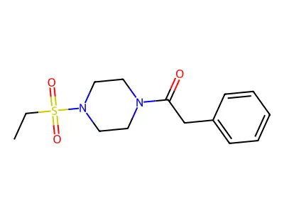 1-(4-Ethylsulfonylpiperazin-1-yl)-2-phenylethanone structure