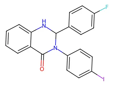 2-(4-Fluorophenyl)-3-(4-iodophenyl)-1,2-dihydroquinazolin-4-one structure