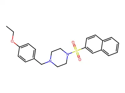 1-[(4-Ethoxyphenyl)methyl]-4-naphthalen-2-ylsulfonylpiperazine structure