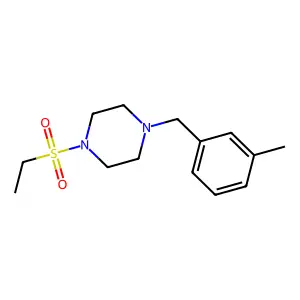 1-(Ethylsulfonyl)-4-(3-methylbenzyl)piperazine structure