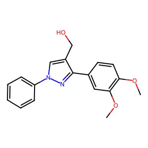 [3-(3,4-dimethoxyphenyl)-1-phenyl-1H-pyrazol-4-yl]methanol structure