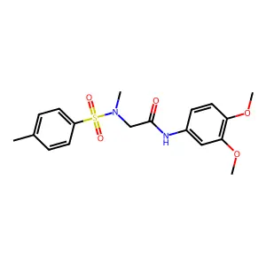N-(3,4-dimethoxyphenyl)-2-[methyl-(4-methylphenyl)sulfonylamino]acetamide structure