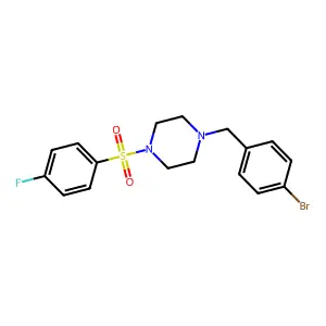 1-(4-Bromobenzyl)-4-[(4-fluorophenyl)sulfonyl]piperazine structure