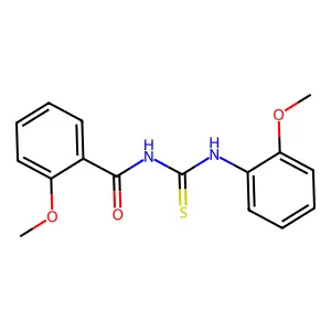 2-methoxy-N-[(2-methoxyphenyl)carbamothioyl]benzamide structure