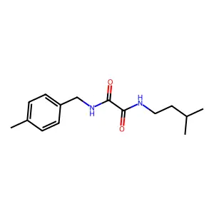 N-(3-methylbutyl)-N'-[(4-methylphenyl)methyl]oxamide structure
