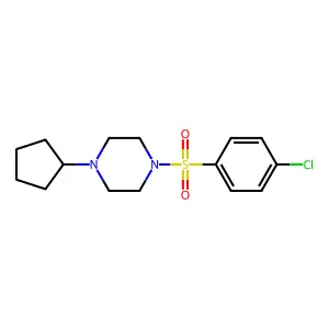 1-[(4-Chlorophenyl)sulfonyl]-4-cyclopentylpiperazine structure