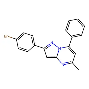 2-(4-Bromophenyl)-5-methyl-7-phenylpyrazolo[1,5-a]pyrimidine structure