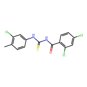 2,4-dichloro-N-[(3-chloro-4-methylphenyl)carbamothioyl]benzamide structure