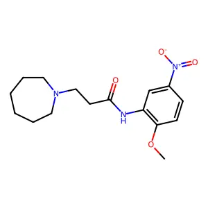 3-(azepan-1-yl)-N-(2-methoxy-5-nitrophenyl)propanamide structure