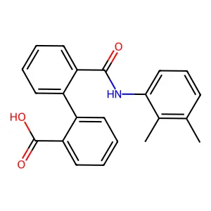 2'-[(2,3-Dimethylphenyl)carbamoyl]biphenyl-2-carboxylic acid structure