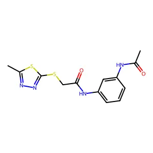 N-(3-acetamidophenyl)-2-[(5-methyl-1,3,4-thiadiazol-2-yl)sulfanyl]acetamide structure
