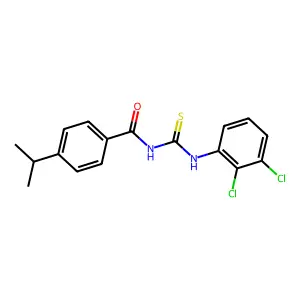 N-[(2,3-dichlorophenyl)carbamothioyl]-4-propan-2-ylbenzamide structure