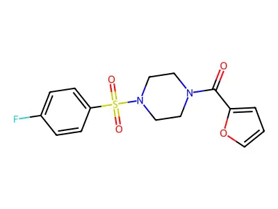 1-[(4-Fluorophenyl)sulfonyl]-4-(2-furoyl)piperazine structure