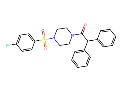 1-[4-(4-Fluorophenyl)sulfonylpiperazin-1-yl]-2,2-diphenylethanone structure