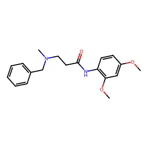 3-[benzyl(methyl)amino]-N-(2,4-dimethoxyphenyl)propanamide structure
