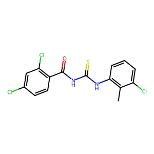 2,4-dichloro-N-[(3-chloro-2-methylphenyl)carbamothioyl]benzamide structure