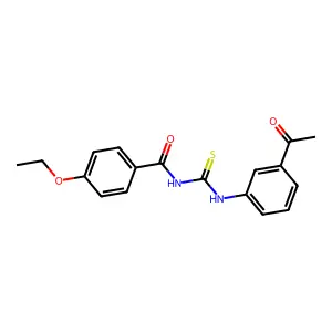 N-[(3-acetylphenyl)carbamothioyl]-4-ethoxybenzamide structure