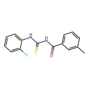 N-[(2-fluorophenyl)carbamothioyl]-3-methylbenzamide structure