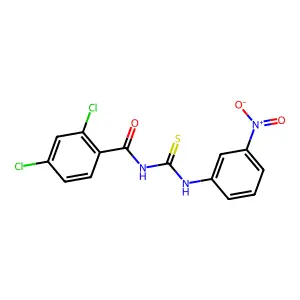 2,4-dichloro-N-[(3-nitrophenyl)carbamothioyl]benzamide structure
