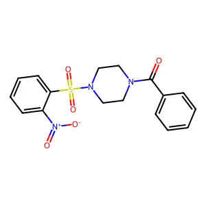 [4-(2-Nitrophenyl)sulfonylpiperazin-1-yl]-phenylmethanone structure
