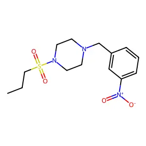 1-(3-Nitrobenzyl)-4-(propylsulfonyl)piperazine structure