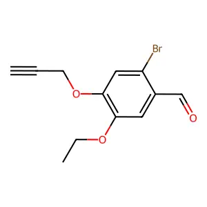 2-Bromo-5-ethoxy-4-(prop-2-yn-1-yloxy)benzaldehyde structure
