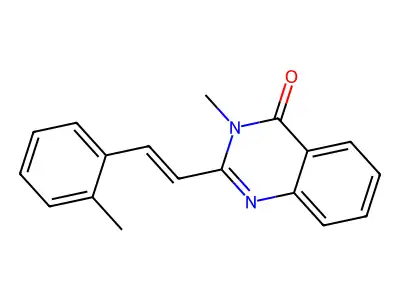 3-Methyl-2-[2-(2-methylphenyl)ethenyl]quinazolin-4-one structure