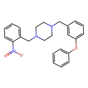 1-[(2-Nitrophenyl)methyl]-4-[(3-phenoxyphenyl)methyl]piperazine structure