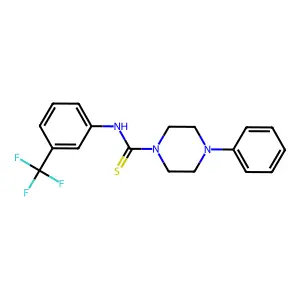 4-phenyl-N-[3-(trifluoromethyl)phenyl]piperazine-1-carbothioamide structure