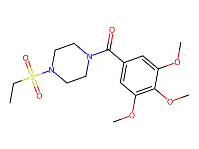 (4-Ethylsulfonylpiperazin-1-yl)-(3,4,5-trimethoxyphenyl)methanone structure