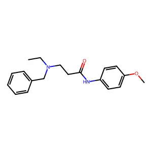 3-[benzyl(ethyl)amino]-N-(4-methoxyphenyl)propanamide structure
